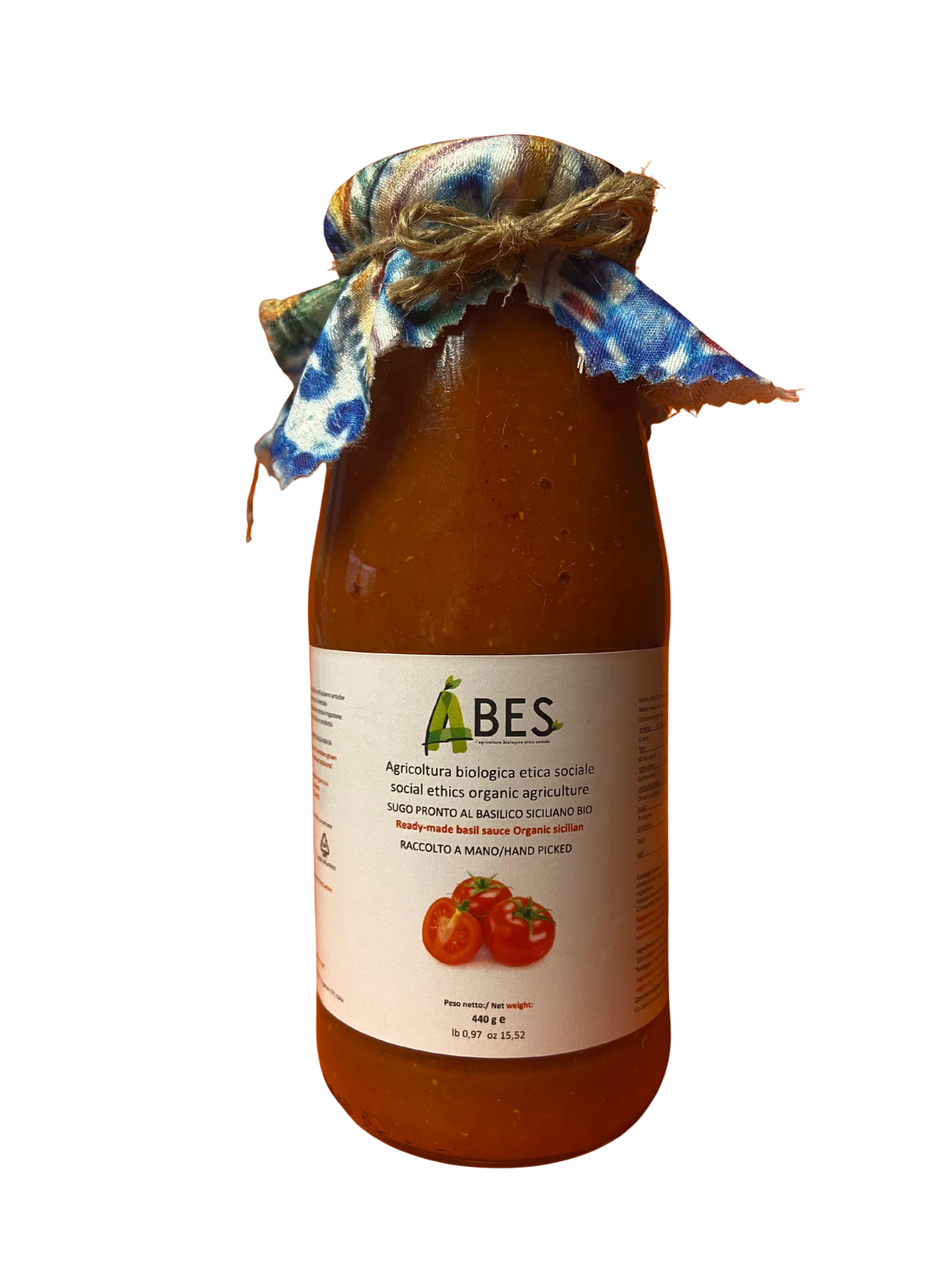 SUGO DI POMODORO AL BASILICO BIOLOGICO - 440 GR